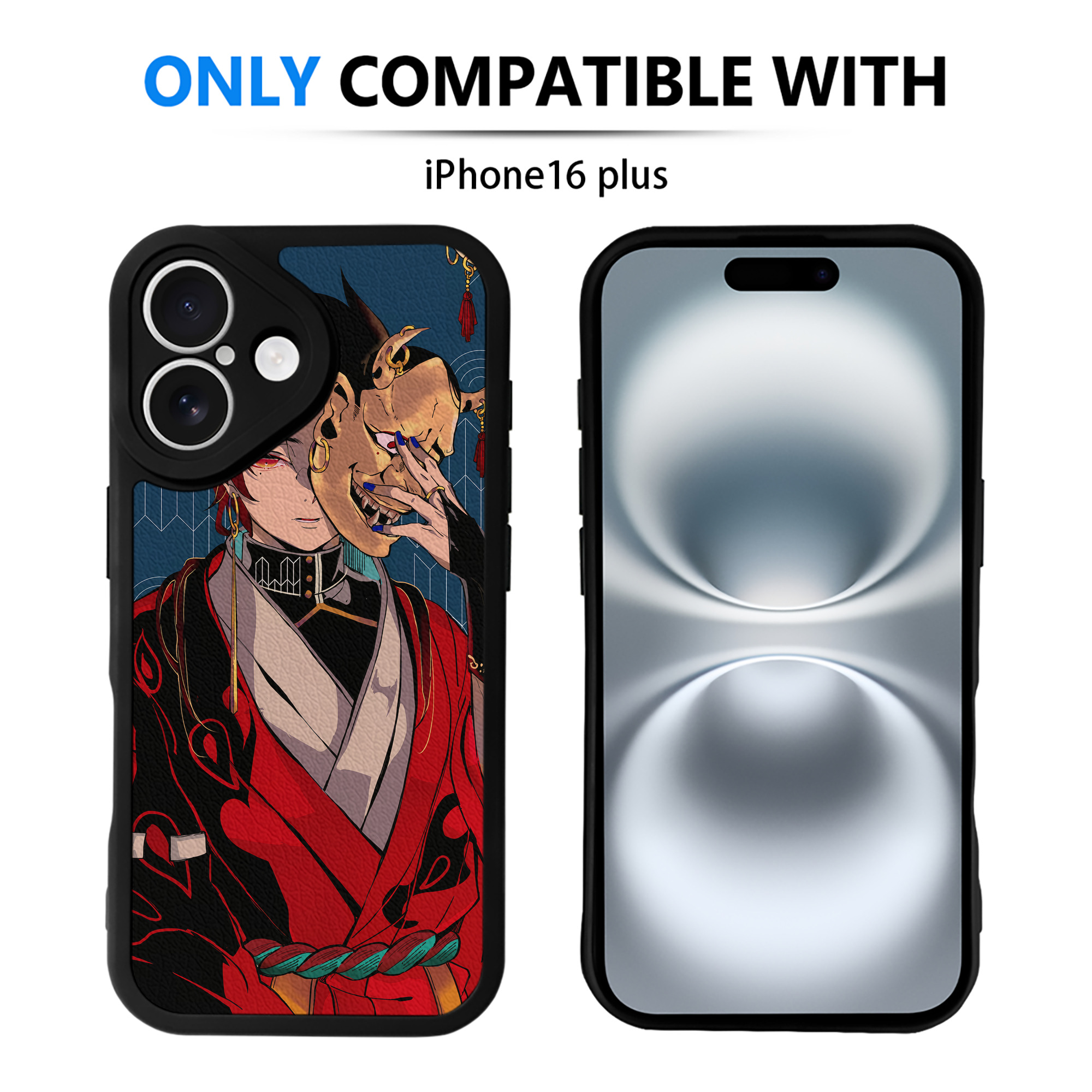（画像用） 鬼滅の刃（きめつのやいば）竈門 炭治郎／かまど たんじろう Kamado Tanjirou 【iPhone 16シリーズ対応】シリコンスマホケース（レザー調） 材質：シリコン